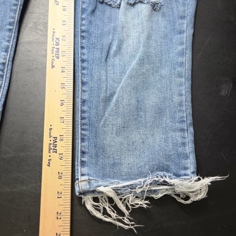 Judy Blue Capri Jeans Womens 14W Blue Excellent Distressed Frayed Hem Denim - Picture 7 of 12